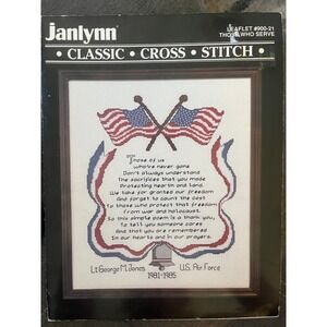 Janlynn Those Who Serve Air Force Military Cross Stitch Chart #900-21
